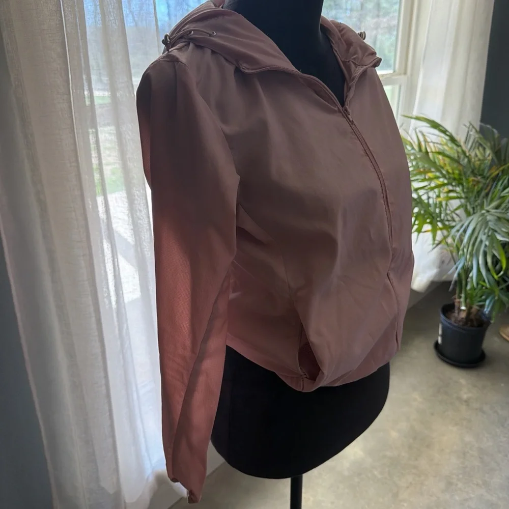 Love Tree Light Pink Bomber Super Lightweight Crop Jacket Sz S Water Resistant